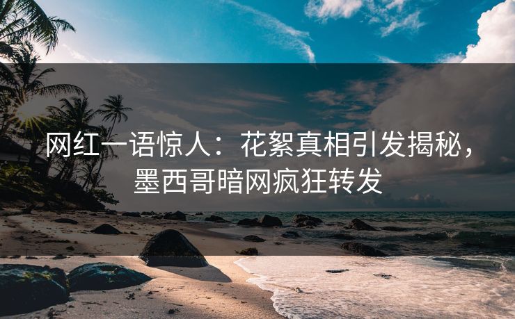 网红一语惊人：花絮真相引发揭秘，墨西哥暗网疯狂转发