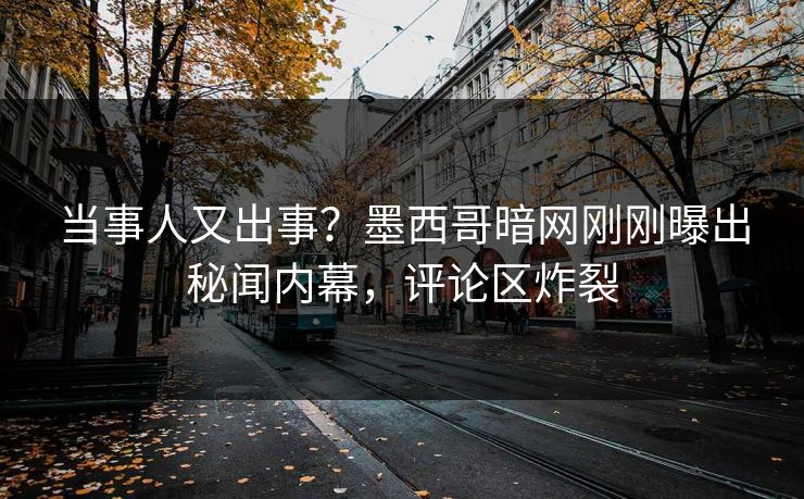 当事人又出事？墨西哥暗网刚刚曝出秘闻内幕，评论区炸裂